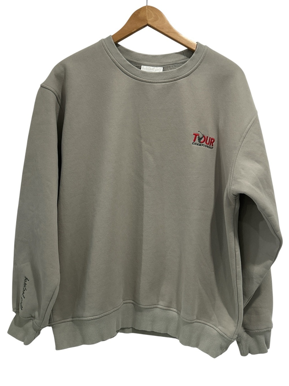 Barstool Sports Golf Tour Championship Embroidered Crewneck Gray Sweatshirt - XS